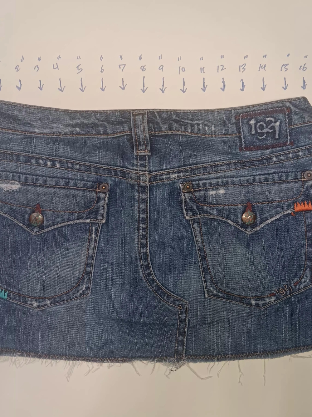 1921 Denim Mini Skirt - Blue